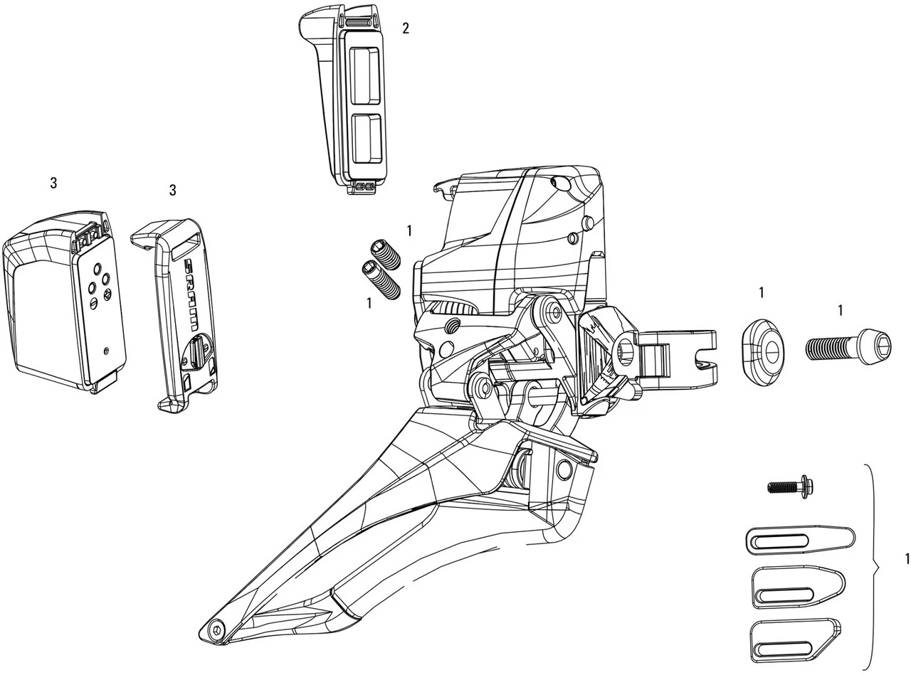 SRAM Ersatzteile Für Red ETap® Umwerfer 1 SRAM Ersatzteile Für Red ETap® Umwerfer
