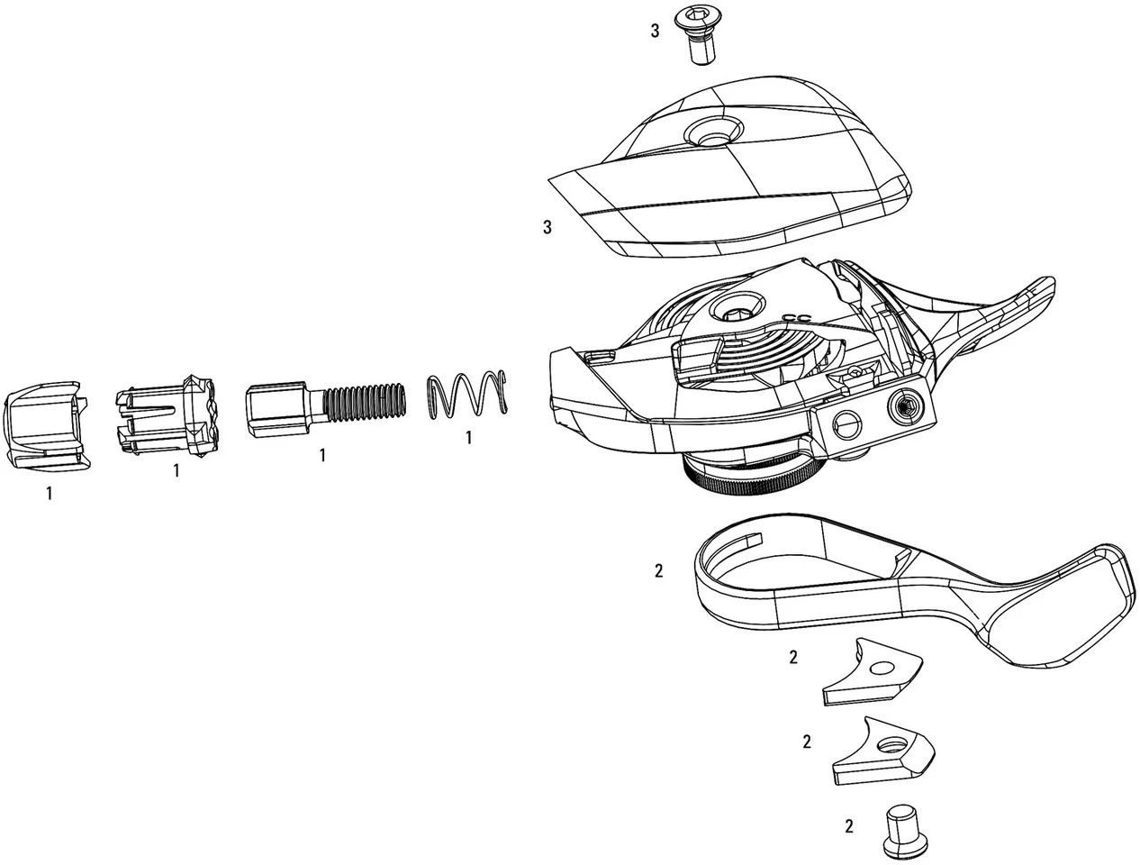 SRAM Ersatzteile Eagle XX1 Schaltgriff 1 SRAM Ersatzteile Eagle XX1 Schaltgriff
